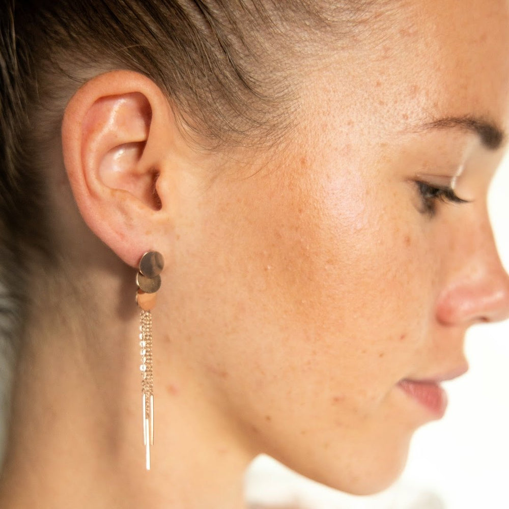 Dlouhé náušnice s kruhy - ZOVERO